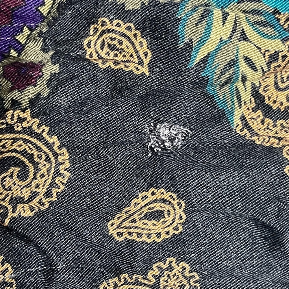 Vintage Modiano Women’s Floral Paisley Black Skirt Boho Rayon Sz 18 Made in USA - Picture 7 of 10